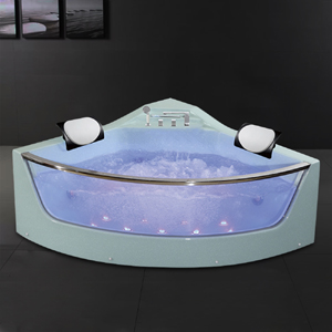 Fontana Chicago Modern Acrylic Massage Corner Bathtub